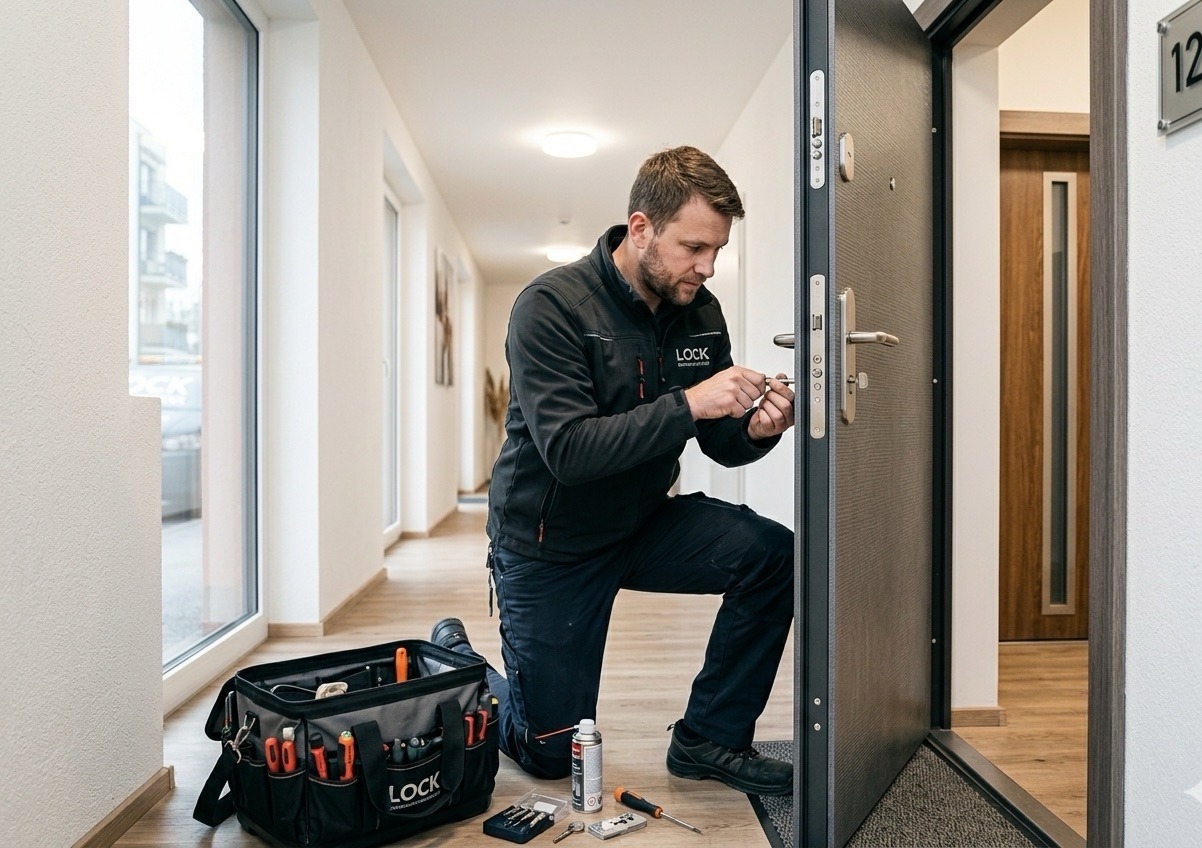 Certifikovaný technik LOCK pri servise bezpečnostných dverí